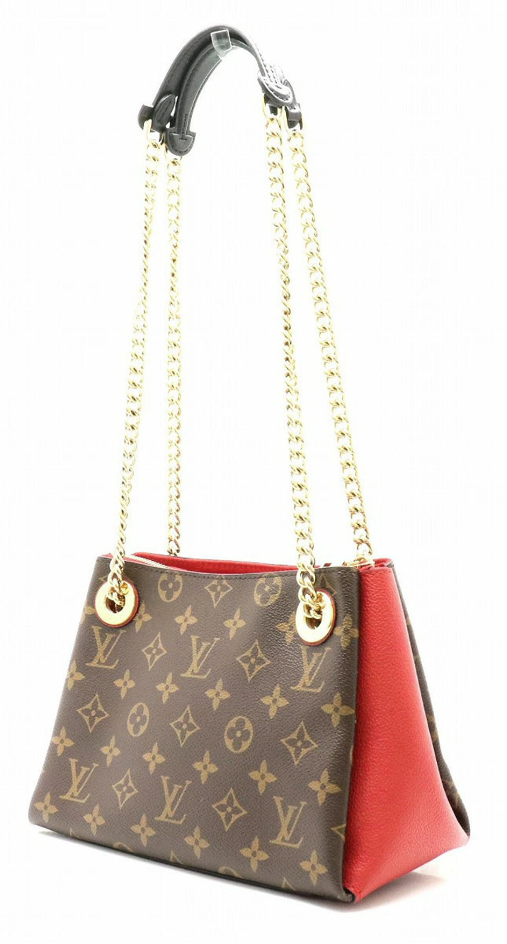 Louis Vuitton Cerise Monogram Crossbody Shoulder Surenne Bag Chain Red